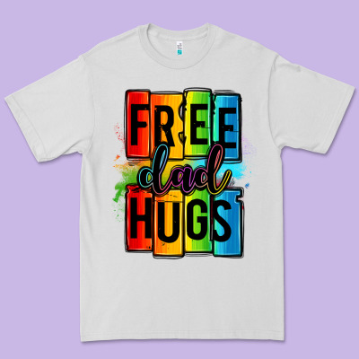 Free Dad Hugs Premium Tee Designed By Oliviacreatesart