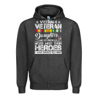Charcoal Heather VietNam Veteran daughter Most People Never Meet Their Heroes Zipper Hoodie - SnappyArt