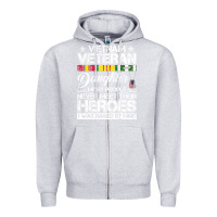 Heather Grey VietNam Veteran daughter Most People Never Meet Their Heroes Zipper Hoodie - SnappyArt
