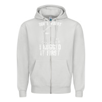 Dove Grey lumberjack don't worry i hugged it first lumberjack wood cutter logger Zipper Hoodie - SnappyArt