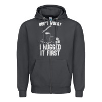 Smoke lumberjack don't worry i hugged it first lumberjack wood cutter logger Zipper Hoodie - SnappyArt