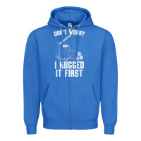 True Royal lumberjack don't worry i hugged it first lumberjack wood cutter logger Zipper Hoodie - SnappyArt