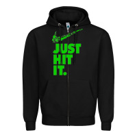 Just Hit It Cannabis Weed Vintage Retro Design For Weed Lover Zipper Hoodie | Teevron