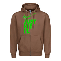 Chestnut Just Hit It Cannabis Weed Vintage Retro Design for Weed Lover Zipper Hoodie - SnappyArt