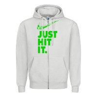 Dove Grey Just Hit It Cannabis Weed Vintage Retro Design for Weed Lover Zipper Hoodie - SnappyArt