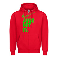 Red Just Hit It Cannabis Weed Vintage Retro Design for Weed Lover Zipper Hoodie - SnappyArt