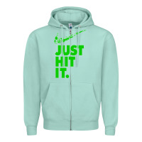 Seafoam Just Hit It Cannabis Weed Vintage Retro Design for Weed Lover Zipper Hoodie - SnappyArt