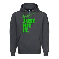 Smoke Just Hit It Cannabis Weed Vintage Retro Design for Weed Lover Zipper Hoodie - SnappyArt