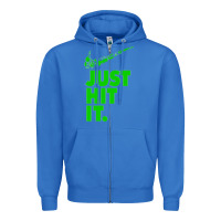 True Royal Just Hit It Cannabis Weed Vintage Retro Design for Weed Lover Zipper Hoodie - SnappyArt
