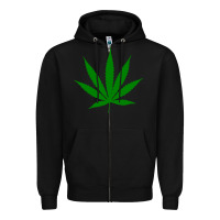 Black Weed Zipper Hoodie - SnappyArt