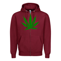 Burgundy Weed Zipper Hoodie - SnappyArt