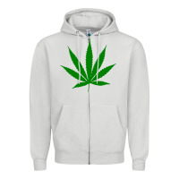 Dove Grey Weed Zipper Hoodie - SnappyArt