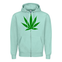 Seafoam Weed Zipper Hoodie - SnappyArt