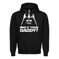 Black darth vader who's your daddy Zipper Hoodie - SnappyArt