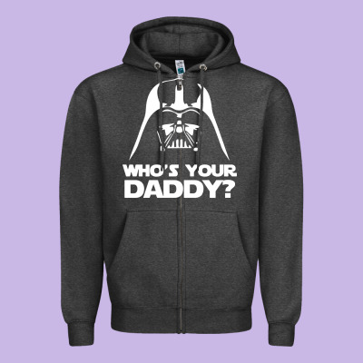 Darth Vader Who's Your Daddy Zipper Hoodie Designed By Snappyart