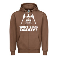 Chestnut darth vader who's your daddy Zipper Hoodie - SnappyArt