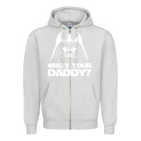 Dove Grey darth vader who's your daddy Zipper Hoodie - SnappyArt