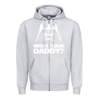 Heather Grey darth vader who's your daddy Zipper Hoodie - SnappyArt