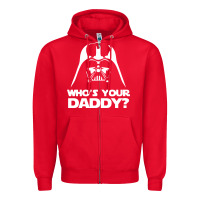 Red darth vader who's your daddy Zipper Hoodie - SnappyArt