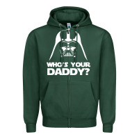 Sports Green darth vader who's your daddy Zipper Hoodie - SnappyArt