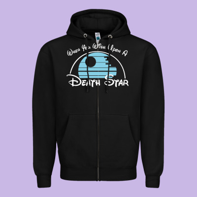 When You Wish Upon A Death Star Zipper Hoodie Designed By Snappyart