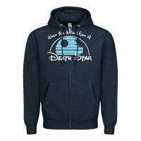 Navy when you wish upon a death star Zipper Hoodie - SnappyArt