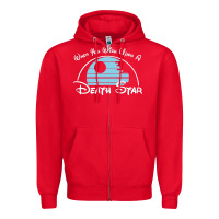 Red when you wish upon a death star Zipper Hoodie - SnappyArt