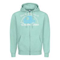 Seafoam when you wish upon a death star Zipper Hoodie - SnappyArt