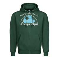 Sports Green when you wish upon a death star Zipper Hoodie - SnappyArt