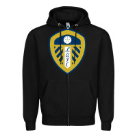 Black leeds-fc Zipper Hoodie - SnappyArt