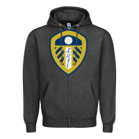Charcoal Heather leeds-fc Zipper Hoodie - SnappyArt