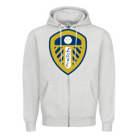 Dove Grey leeds-fc Zipper Hoodie - SnappyArt