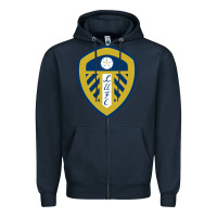 Navy leeds-fc Zipper Hoodie - SnappyArt