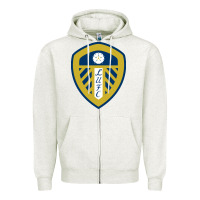 Oatmeal Heather leeds-fc Zipper Hoodie - SnappyArt