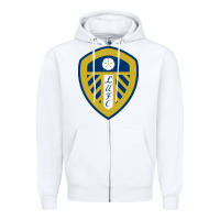White leeds-fc Zipper Hoodie - SnappyArt