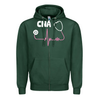 Sports Green cna nurse t shirt Zipper Hoodie - SnappyArt