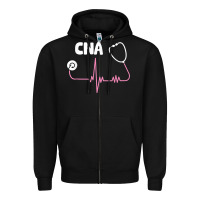 Black cna nurse t shirt Zipper Hoodie - SnappyArt