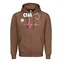 Chestnut cna nurse t shirt Zipper Hoodie - SnappyArt
