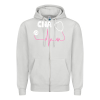 Dove Grey cna nurse t shirt Zipper Hoodie - SnappyArt