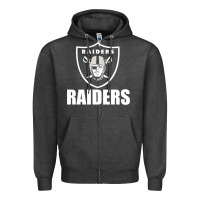 Charcoal Heather raiders Zipper Hoodie - SnappyArt