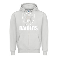 Dove Grey raiders Zipper Hoodie - SnappyArt