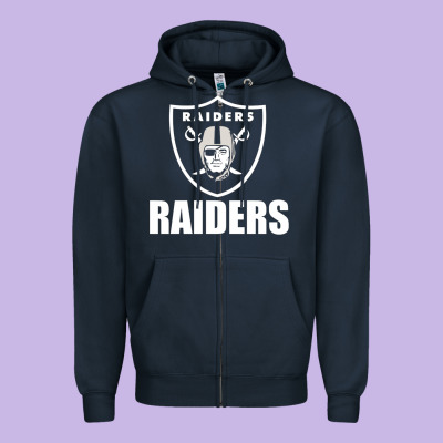 Raiders Zipper Hoodie Designed By Snappyart
