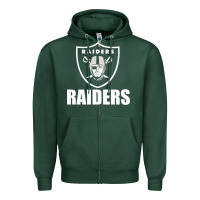 Sports Green raiders Zipper Hoodie - SnappyArt