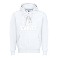 White raiders Zipper Hoodie - SnappyArt