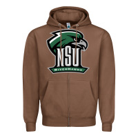 Chestnut northeastern state riverhawks Zipper Hoodie - SnappyArt