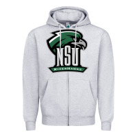 Heather Grey northeastern state riverhawks Zipper Hoodie - SnappyArt