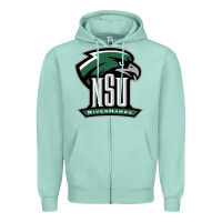 Seafoam northeastern state riverhawks Zipper Hoodie - SnappyArt