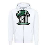 White northeastern state riverhawks Zipper Hoodie - SnappyArt