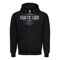 Black Chaotic Good Essential  Copy Zipper Hoodie - SnappyArt