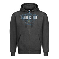 Charcoal Heather Chaotic Good Essential  Copy Zipper Hoodie - SnappyArt